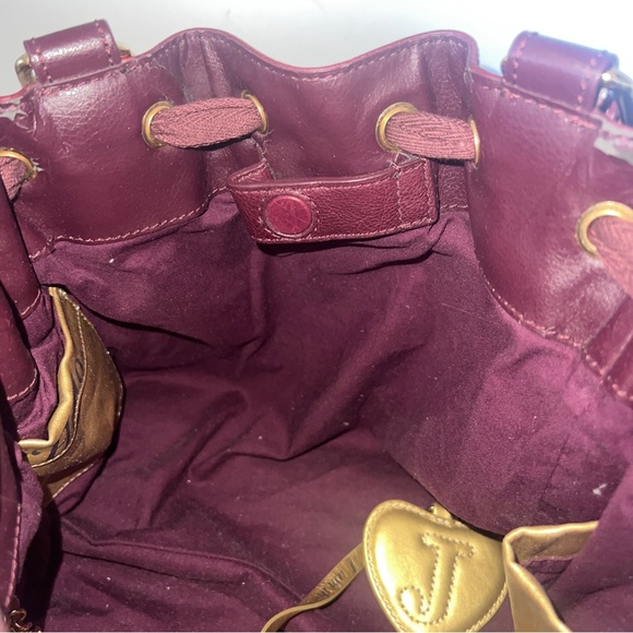 Vintage Pink JUICY couture bag purse Y2K preloved velour tote RARE hearts - Picture 15 of 15